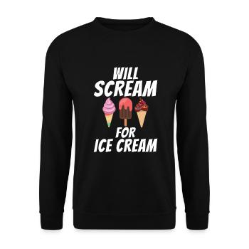 Cadeaux pour amateurs de crème glacée - Sweat-shirt Unisexe - noir - Devant - Alina (178cm) & Michal (187cm)