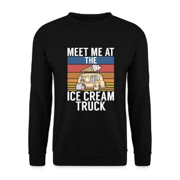 Cadeaux pour amateurs de crème glacée - Sweat-shirt Unisexe - noir - Devant - Alina (178cm) & Michal (187cm)