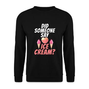 Cadeaux pour amateurs de crème glacée - Sweat-shirt Unisexe - noir - Devant - Alina (178cm) & Michal (187cm)