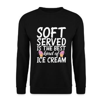 Cadeaux pour amateurs de crème glacée - Sweat-shirt Unisexe - noir - Devant - Alina (178cm) & Michal (187cm)