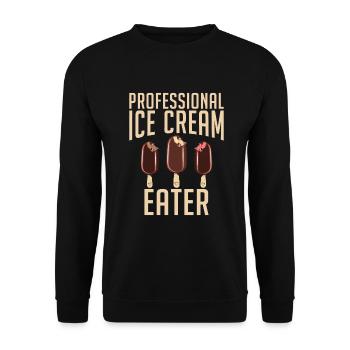 Cadeaux pour amateurs de crème glacée - Sweat-shirt Unisexe - noir - Devant - Alina (178cm) & Michal (187cm)