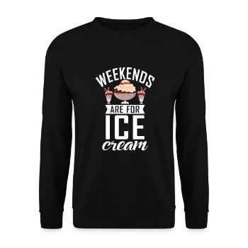 Cadeaux pour amateurs de crème glacée - Sweat-shirt Unisexe - noir - Devant - Alina (178cm) & Michal (187cm)