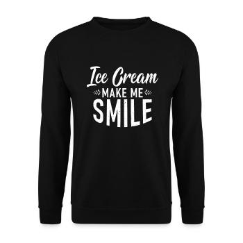 Cadeaux pour amateurs de crème glacée - Sweat-shirt Unisexe - noir - Devant - Alina (178cm) & Michal (187cm)