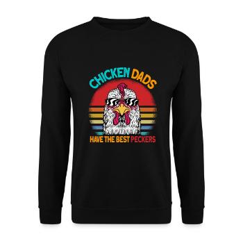 Chickens - Unisex Sweatshirt - black - Front - Alina (178cm) & Michal (187cm)