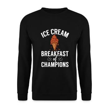 Cadeaux pour amateurs de crème glacée - Sweat-shirt Unisexe - noir - Devant - Alina (178cm) & Michal (187cm)