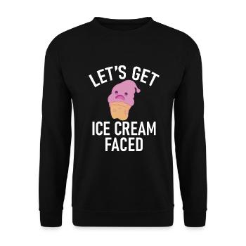 Cadeaux pour amateurs de crème glacée - Sweat-shirt Unisexe - noir - Devant - Alina (178cm) & Michal (187cm)