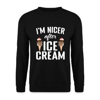 Cadeaux pour amateurs de crème glacée - Sweat-shirt Unisexe - noir - Devant - Alina (178cm) & Michal (187cm)
