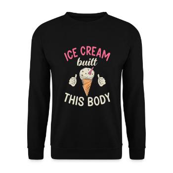 Cadeaux pour amateurs de crème glacée - Sweat-shirt Unisexe - noir - Devant - Alina (178cm) & Michal (187cm)