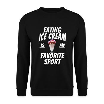 Cadeaux pour amateurs de crème glacée - Sweat-shirt Unisexe - noir - Devant - Alina (178cm) & Michal (187cm)