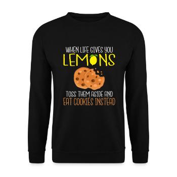Cookie Lover Gifts - Unisex Sweatshirt - black - Front - Alina (178cm) & Michal (187cm)
