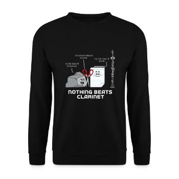 Klarinette - Unisex Pullover - Schwarz - Vorne - Alina (178cm) & Michal (187cm)