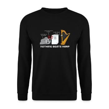 Harp - Unisex Sweatshirt - black - Front - Alina (178cm) & Michal (187cm)
