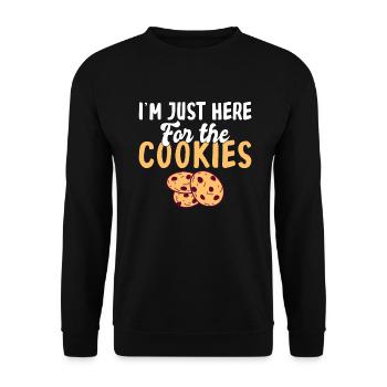 Cookie Lover Gifts - Unisex Sweatshirt - black - Front - Alina (178cm) & Michal (187cm)