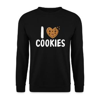 Cookie Lover Gifts - Unisex Sweatshirt - black - Front - Alina (178cm) & Michal (187cm)