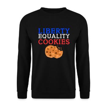 Cookie Lover Gifts - Unisex Sweatshirt - black - Front - Alina (178cm) & Michal (187cm)