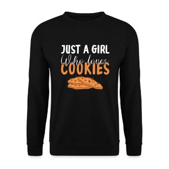 Cookie Lover Gifts - Unisex Sweatshirt - black - Front - Alina (178cm) & Michal (187cm)