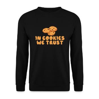Cookie Lover Gifts - Unisex Sweatshirt - black - Front - Alina (178cm) & Michal (187cm)