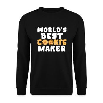 Cookie Lover Gifts - Unisex Sweatshirt - black - Front - Alina (178cm) & Michal (187cm)