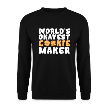 Cookie Lover Gifts - Unisex Sweatshirt - black - Front - Alina (178cm) & Michal (187cm)