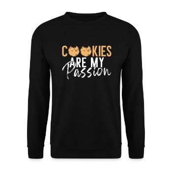 Cookie Lover Gifts - Unisex Sweatshirt - black - Front - Alina (178cm) & Michal (187cm)