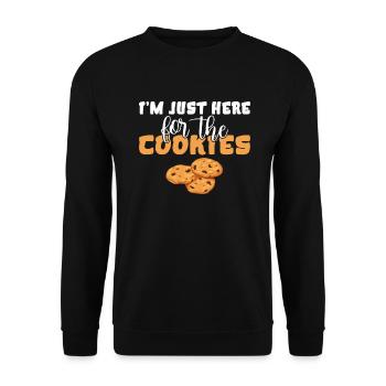 Cookie Lover Gifts - Unisex Sweatshirt - black - Front - Alina (178cm) & Michal (187cm)