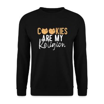 Cookie Lover Gifts - Unisex Sweatshirt - black - Front - Alina (178cm) & Michal (187cm)