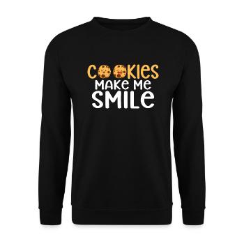 Cookie Lover Gifts - Unisex Sweatshirt - black - Front - Alina (178cm) & Michal (187cm)