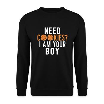 Cookie Lover Gifts - Unisex Sweatshirt - black - Front - Alina (178cm) & Michal (187cm)
