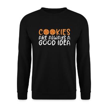 Cookie Lover Gifts - Unisex Sweatshirt - black - Front - Alina (178cm) & Michal (187cm)
