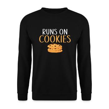 Cookie Lover Gifts - Unisex Sweatshirt - black - Front - Alina (178cm) & Michal (187cm)