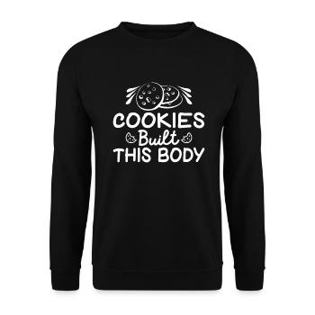 Cookie Lover Gifts - Unisex Sweatshirt - black - Front - Alina (178cm) & Michal (187cm)