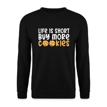 Cookie Lover Gifts - Unisex Sweatshirt - black - Front - Alina (178cm) & Michal (187cm)