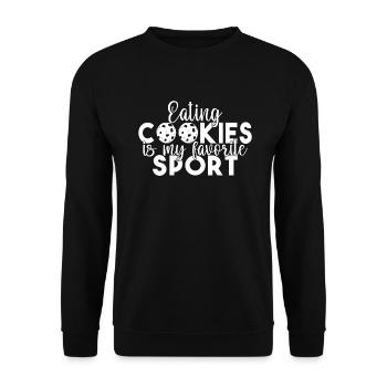 Cookie Lover Gifts - Unisex Sweatshirt - black - Front - Alina (178cm) & Michal (187cm)