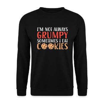 Cookie Lover Gifts - Unisex Sweatshirt - black - Front - Alina (178cm) & Michal (187cm)