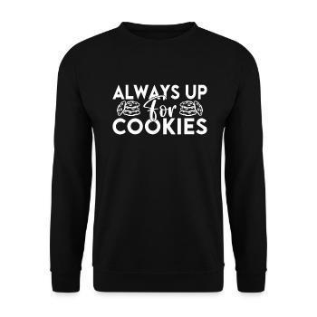 Cookie Lover Gifts - Unisex Sweatshirt - black - Front - Alina (178cm) & Michal (187cm)