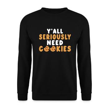 Cookie Lover Gifts - Unisex Sweatshirt - black - Front - Alina (178cm) & Michal (187cm)