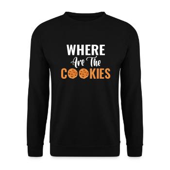 Cookie Lover Gifts - Unisex Sweatshirt - black - Front - Alina (178cm) & Michal (187cm)