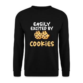 Cookie Lover Gifts - Unisex Sweatshirt - black - Front - Alina (178cm) & Michal (187cm)