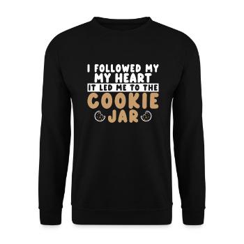 Cookie Lover Gifts - Unisex Sweatshirt - black - Front - Alina (178cm) & Michal (187cm)