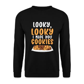 Cookie Lover Gifts - Unisex Sweatshirt - black - Front - Alina (178cm) & Michal (187cm)
