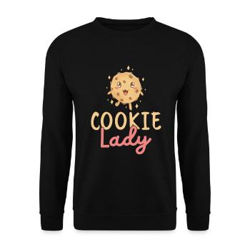 Cookie Lover Gifts - Unisex Sweatshirt - black - Front - Alina (178cm) & Michal (187cm)