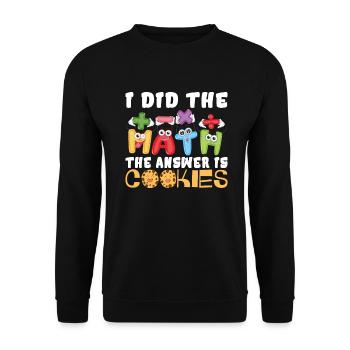 Cookie Lover Gifts - Unisex Sweatshirt - black - Front - Alina (178cm) & Michal (187cm)