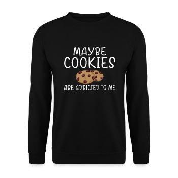 Cookie Lover Gifts - Unisex Sweatshirt - black - Front - Alina (178cm) & Michal (187cm)