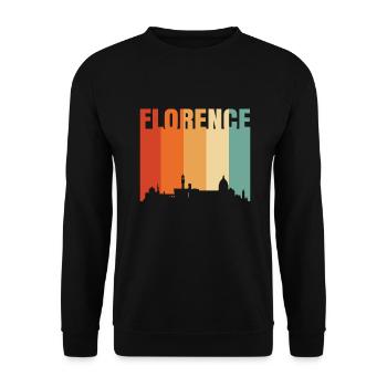 Florence Italy Skyline - Unisex Sweatshirt - black - Front - Alina (178cm) & Michal (187cm)