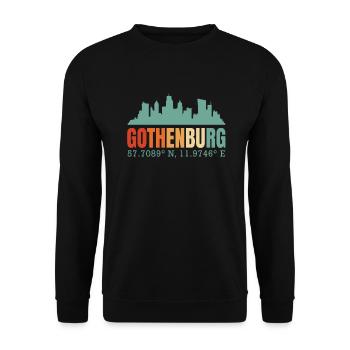 Gothenburg Sweden Skyline - Unisex Sweatshirt - black - Front - Alina (178cm) & Michal (187cm)