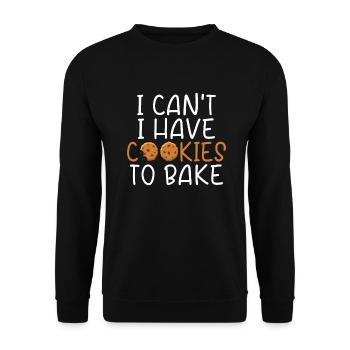 Cookie Lover Gifts - Unisex Sweatshirt - black - Front - Alina (178cm) & Michal (187cm)