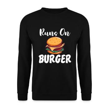 Burger Lover Gift - Unisex Sweatshirt - black - Front - Alina (178cm) & Michal (187cm)