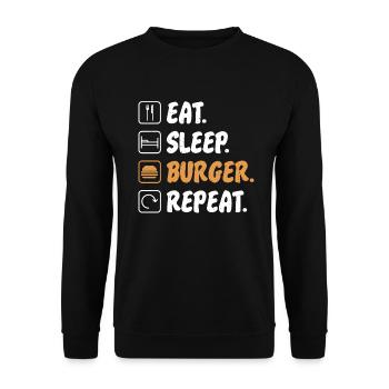 Burger Lover Cadeau - Sweat-shirt Unisexe - noir - Devant - Alina (178cm) & Michal (187cm)