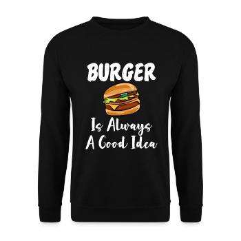 Burger Lover Cadeau - Sweat-shirt Unisexe - noir - Devant - Alina (178cm) & Michal (187cm)