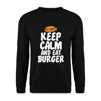 Burger Lover Cadeau - Sweat-shirt Unisexe - noir - Devant - Alina (178cm) & Michal (187cm)
